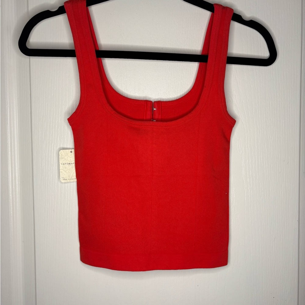 Vibrant Red Tank Top for Women - Picture 2 of 3